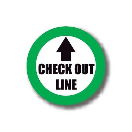 Ergomat 24in CIRCLE SIGNS - Check Out Line DSV-SIGN 576 #1516 -UEN